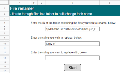 Screenshot of File renamer text fields